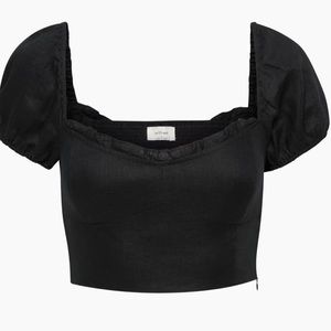 BNWT Wilfred Wander Linen Bustier Blouse Top sold out Black size small